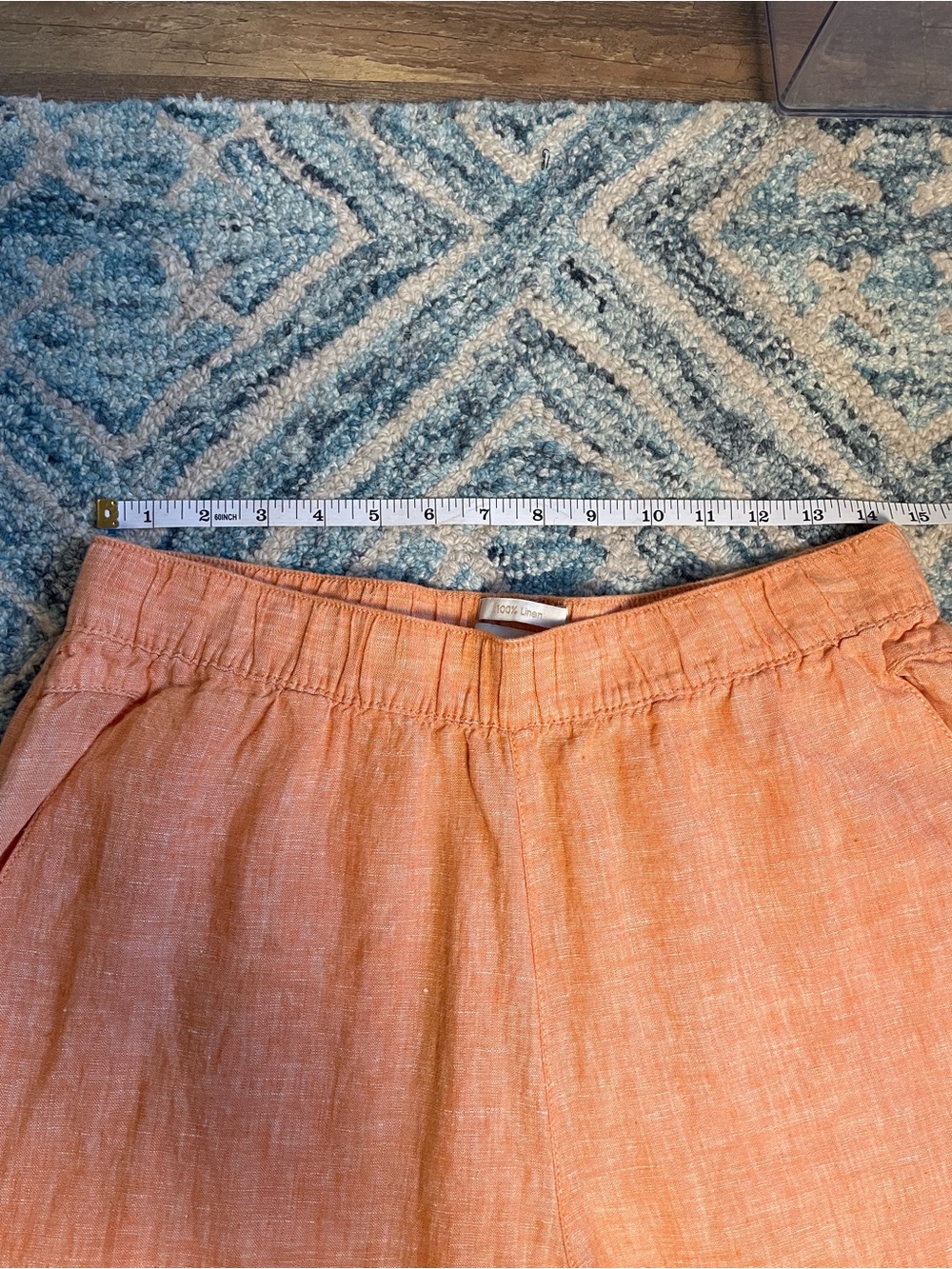 Cynthia Rowley Orange Linen Wide-Leg Pants - Picture 5 of 5